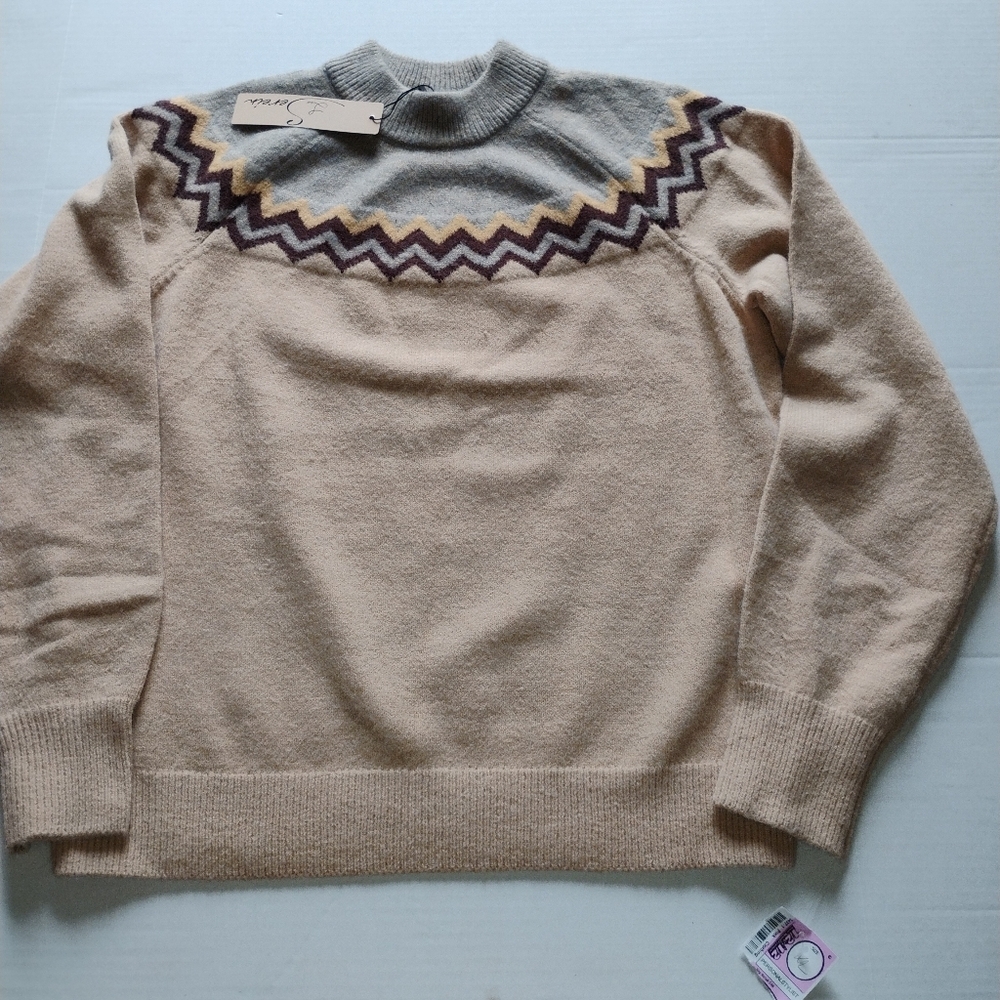 Serein XL Fair Isle Sweater Highland Heritage Knit Cottagecore Neutral Quiet Lux